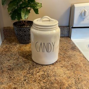 Rae Dunn Large White Candy Canister